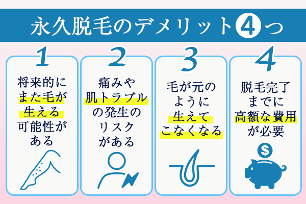 永久脱毛 デメリット