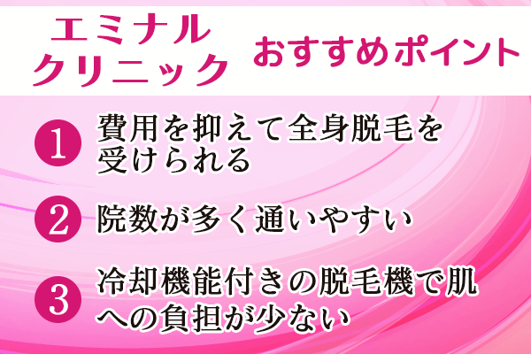 エミナルクリニックのおすすめポイント3選