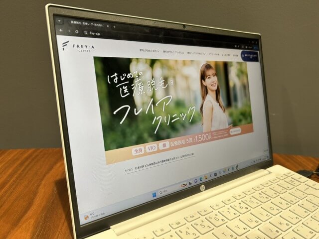 フレイアクリニックのPC画面