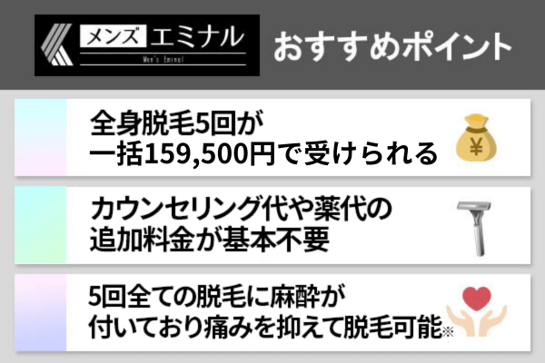 エミナルクリニックメンズのおすすめポイント